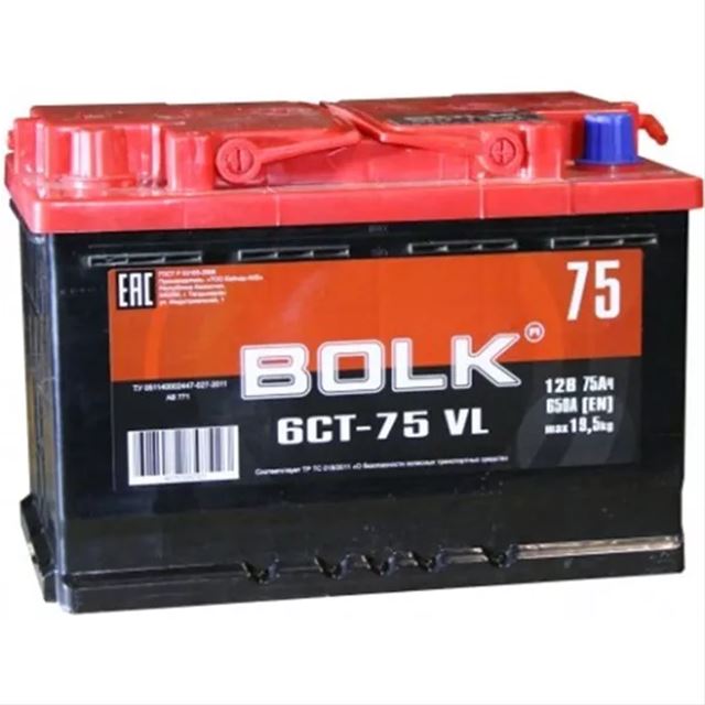 Аккумулятор BOLK Standart 60 А/ч обратная R+ 242x175x190 EN500 А РОССИЯ